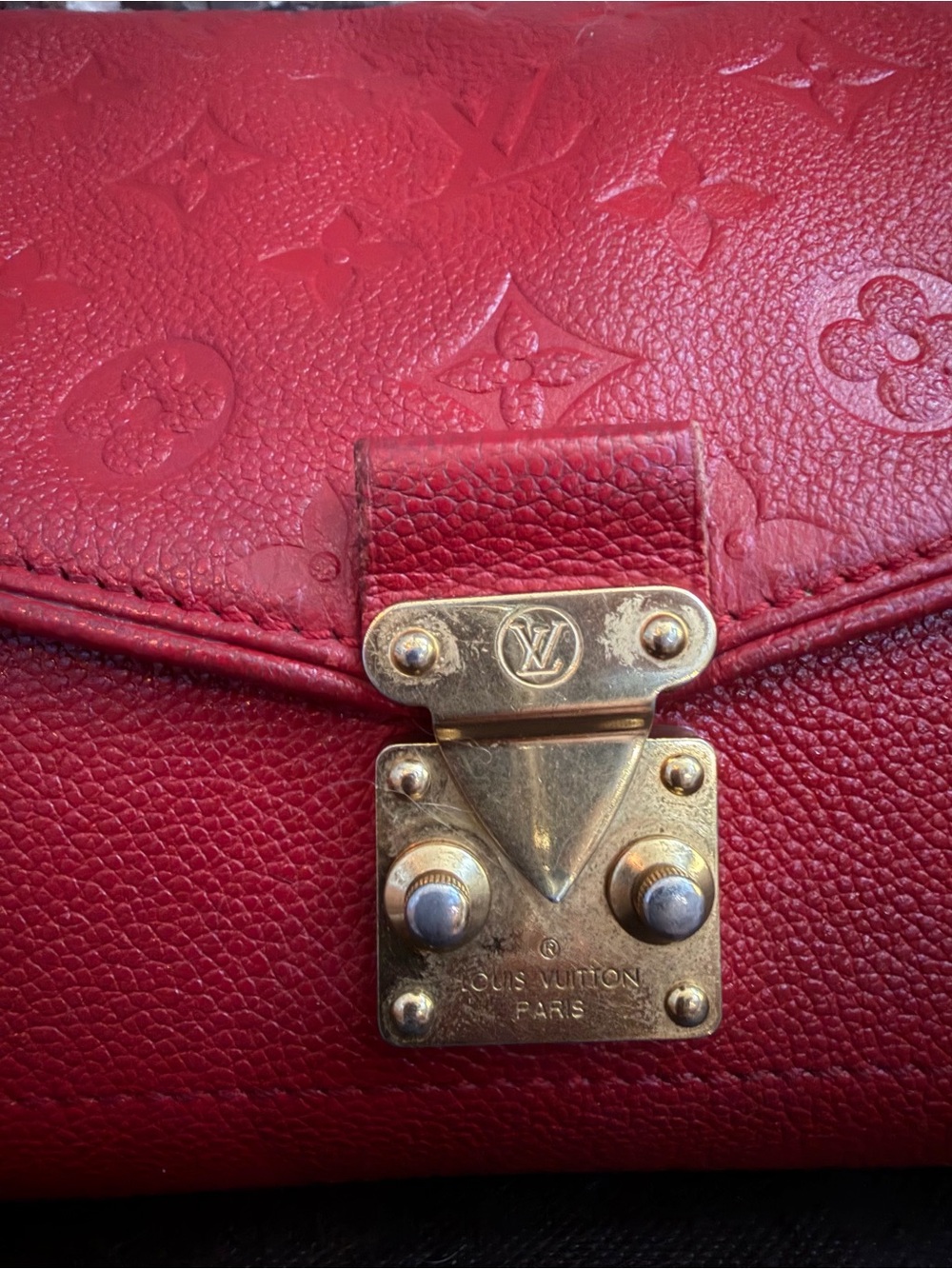 Red Louis Vuitton Monogram Empreinte Saint-Germain crossbody shoulder bag - Picture 6 of 12